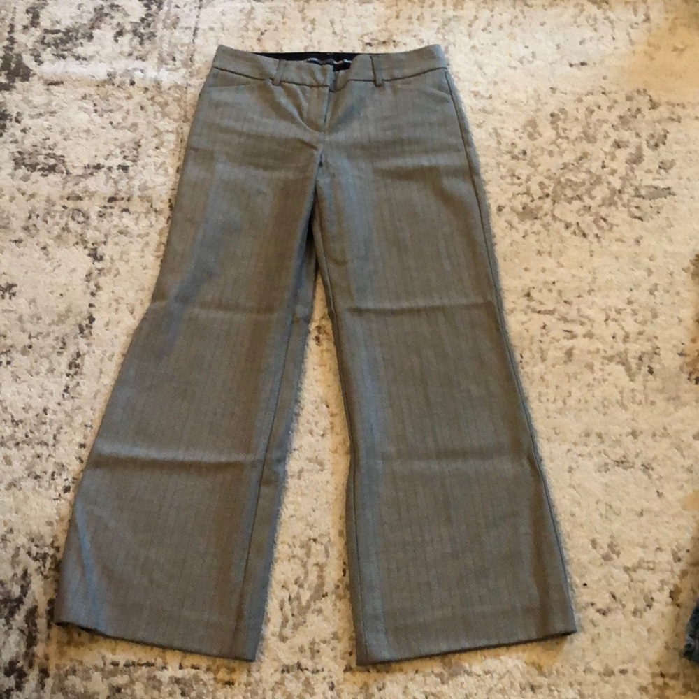 Grey trouser pants, wide leg